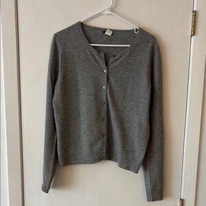 Cashmere/wool blend Gray Cardigan Sweater